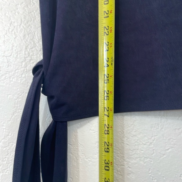 Navy Blue Top with Side Tie - Picture 5 of 6